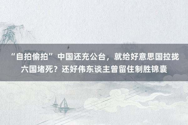 “自拍偷拍” 中国还充公台，就给好意思国拉拢六国堵死？还好伟东谈主曾留住制胜锦囊