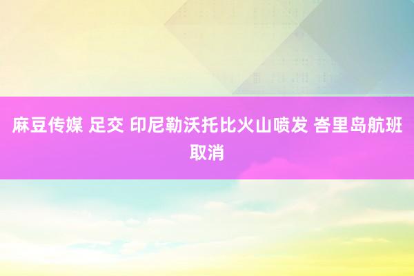 麻豆传媒 足交 印尼勒沃托比火山喷发 峇里岛航班取消